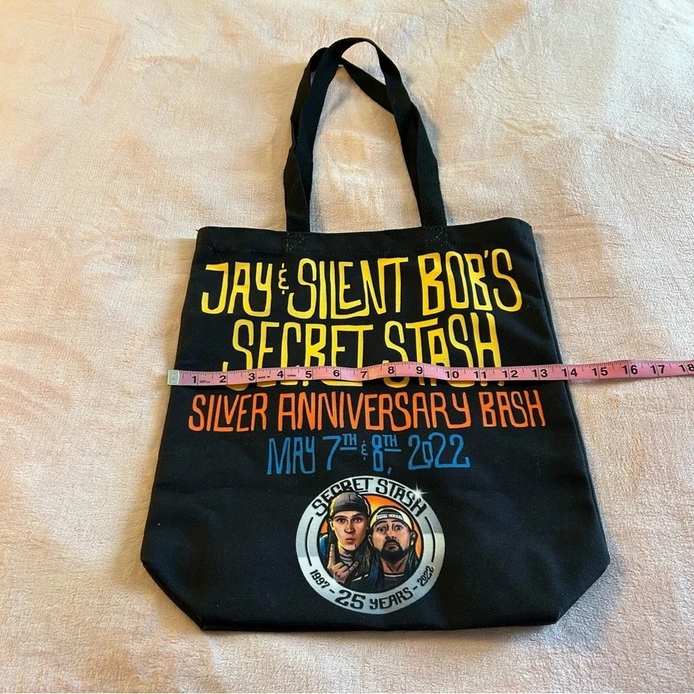 Jay & Silent Bob’s Secret Stash Silver Anniversary Bash black tote bag
